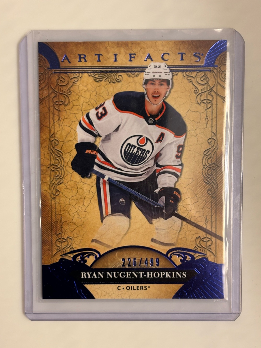 Ryan Nugent-Hopkins 2020-21 UD Artifacts Blue Sapphire #39 226/499 Oilers